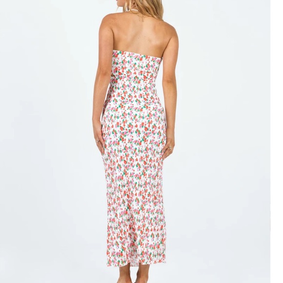 Princess Polly TIARNA STRAPLESS MIDI DRESS FLORAL - Picture 5 of 7